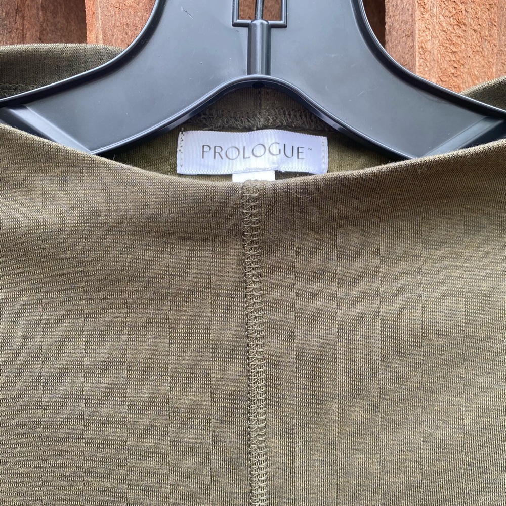 Olive Long Sleeve Scuba Dress - Picture 5 of 6